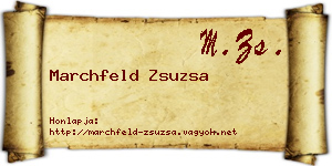 Marchfeld Zsuzsa névjegykártya